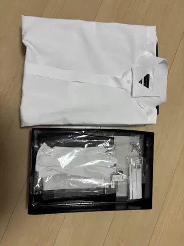 타카미 브라이덜 신랑 소품 세트 화이트 버튼 다운 포멀 셔츠 L