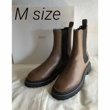 새상품 EVOL 사이드 고어 부츠 브라운 M(23cm-23.5cm)