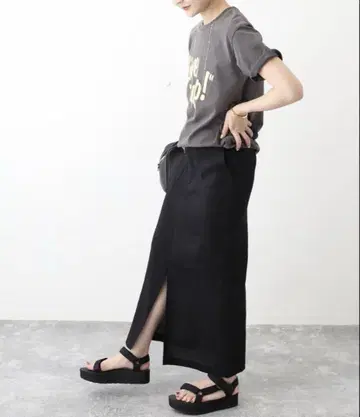 SLOBE IENA 타이트 롱 스커트 블랙 36