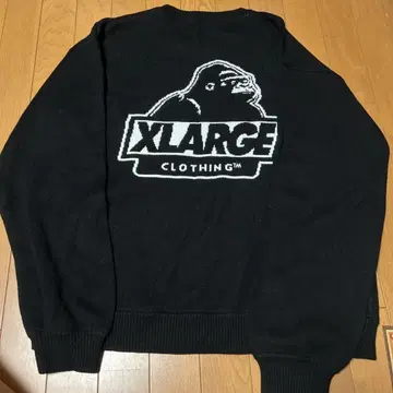 XLARGE 블랙 크루넥 스웨터 XL