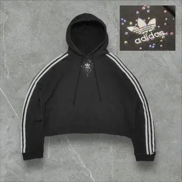 adidas 단장 후드티 BLK 오로라 큐빅