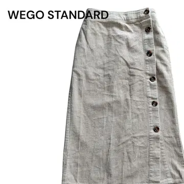 [ WEGO STANDARD ] 롱 코듀로이 스커트 베이지 F