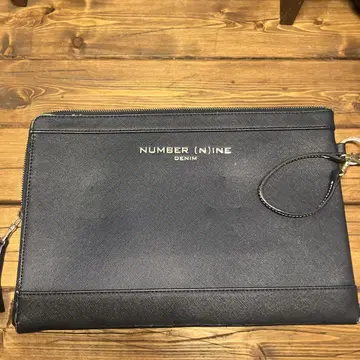NUMBER (N)INE 데님 클러치백 네이비