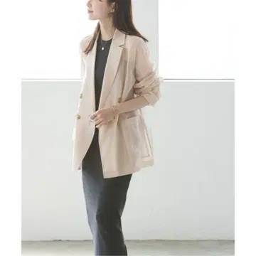 NOBLE 슬릿 슬리브 시어 자켓