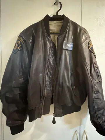 천연 가죽 MA-1 가죽 자켓