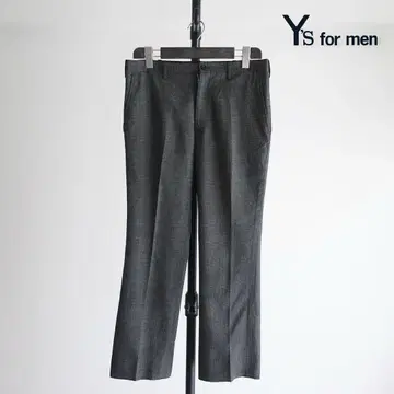 Y's for men 글렌체크 플레어 슬랙스 차콜 그레이 3