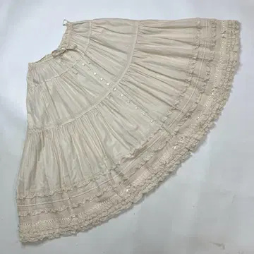 [ 새상품급 ] 핑크하우스 생지 피코프릴 핀턱 사용 면 로운 스커트