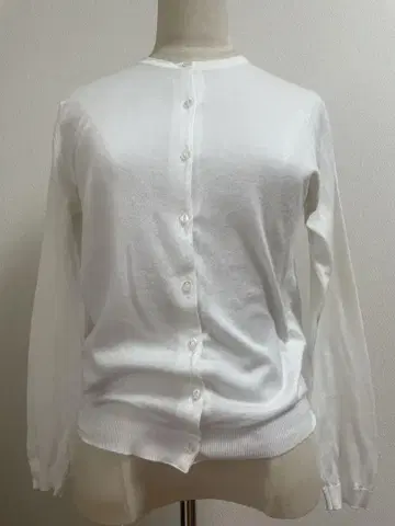 JOHN SMEDLEY 화이트 가디건 긴팔