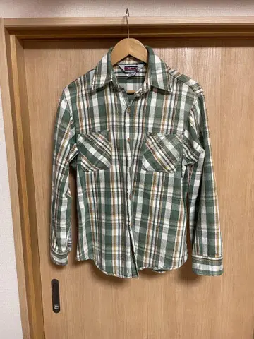 그린 계열 체크 무늬 플란넬 셔츠 빅맥 BIG MAC 리얼 맥코이