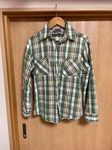 그린 계열 체크 무늬 플란넬 셔츠 빅맥 BIG MAC 리얼 맥코이