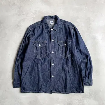 POST OVERALLS 데님 셔츠 자켓 USA제 M 인디고