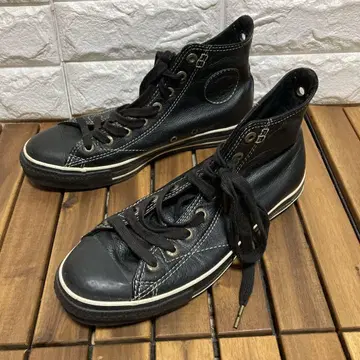 [ 컨버스 ] ( 25.5 ) 유럽식 빈티지 가죽 주름 하이컷