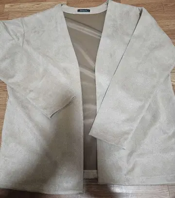 베이지 노카라 자켓