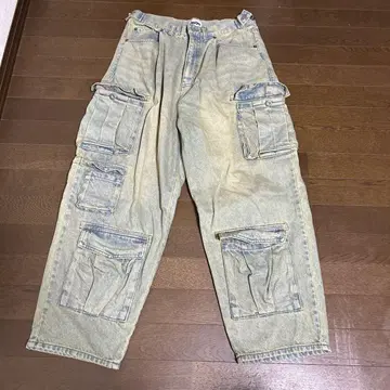 9090 라이트 블루 카고 팬츠