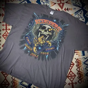 [ 2XL ] SCORPIONS 2012 월드 투어 티셔츠 양면