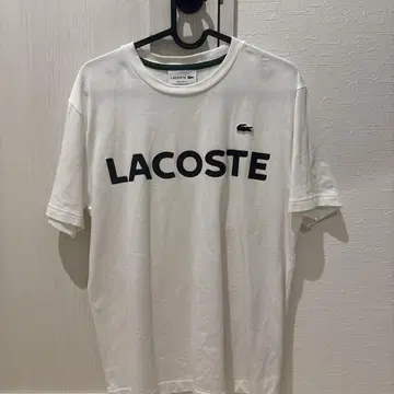 LACOSTE 로고 T셔츠 화이트