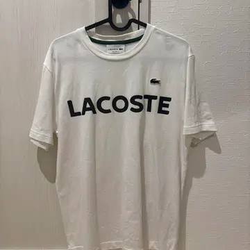 LACOSTE 로고 T셔츠 화이트