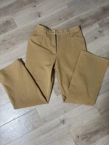 베이지 팬츠 롱 바지 스트레치