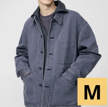 UNIQLOU 오버사이즈 컬러 데님 자켓 GRAY M 사이즈