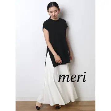 새상품급 MERI meri 슬리브리스 니트 상의 미 롱니트