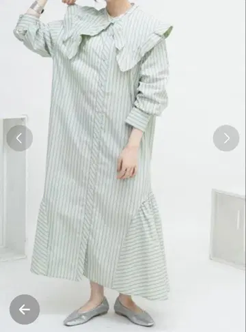 KBF 2WAY 빅 칼라 원피스 그린