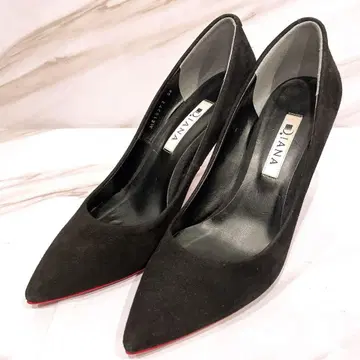인기 DIANA 블랙 23cm 스웨이드 레드 밑창 하이힐