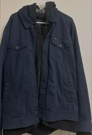 hurley x 지퍼 후드티 구제 의류 L 사이즈