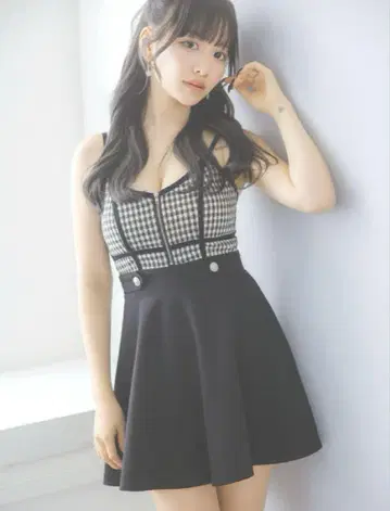 tika 체크 미니 드레스
