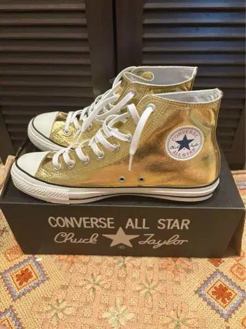 새상품 CONVERSE ALL STAR 100 골드 하이컷