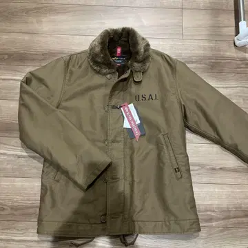 ALPHA INDUSTRIES 브라운 밀리터리 자켓 XL