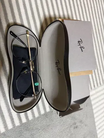 레이밴 골드 메탈 프레임 안경 도수 3.25