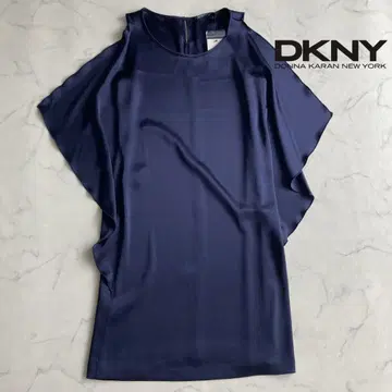 9호 M 상당 [미사용] DKNY 네이비 드레스 원피스 드레이프