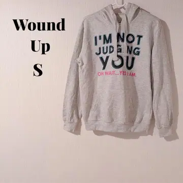 Wound Up 후드 부착 후드티 S 그레이