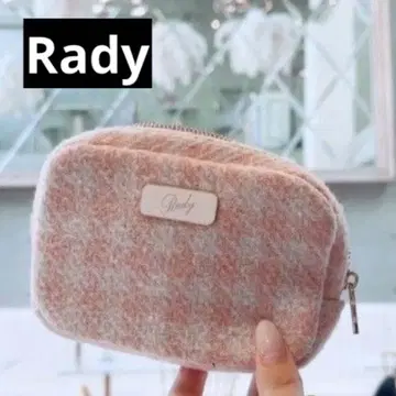 Rady 하운드투스 체크 패턴 파우치 핑크