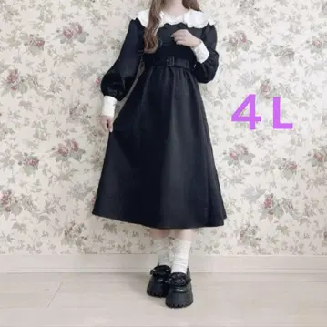 미사용 택 포함 maki melume 트렌치코트풍 원피스 블랙