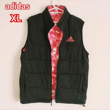 [ XL ] ADIDAS 아디다스 다운 베스트 리버서블 골프 블랙 레드