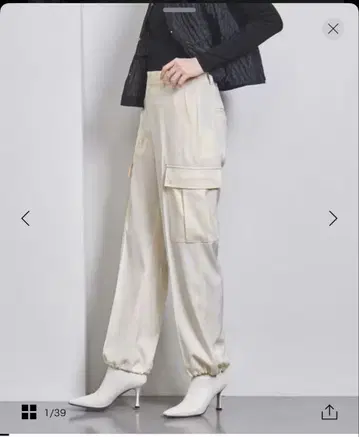 유나이티드 애로우즈 새틴 사이드 포켓 팬츠