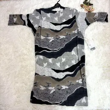 [미사용품] 삼년산 롱 원피스 반팔 블랙 사이즈 F