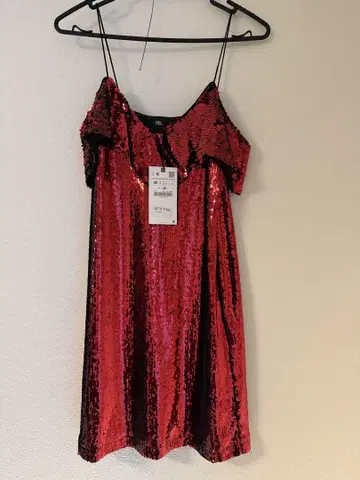 ZARA 빨간색 스팽글 드레스 M 사이즈