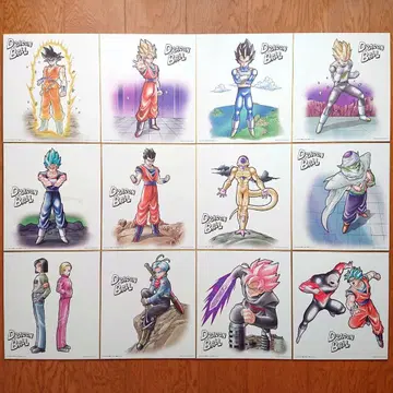 드래곤볼 제일복권 ~최강의 전사들~ C상 색지 미사용 전 12종 세트