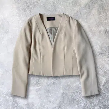 ROSEBUD 노카라 자켓 크롭 자켓 베이지