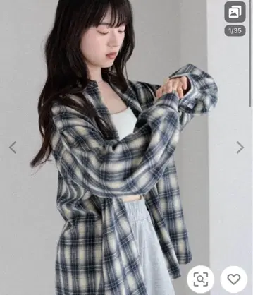 멀티 WAYBIG 체크 셔츠 heather