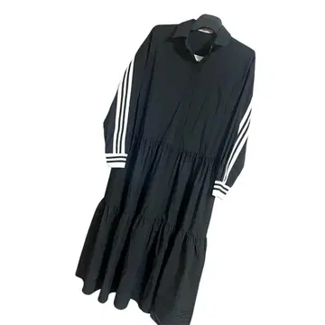 Trend Dress Code 라인 리브 셔츠 원피스