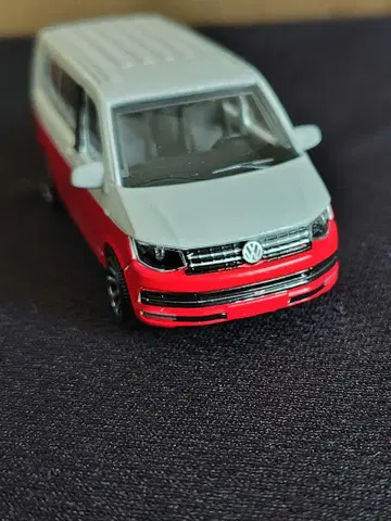 Volkswagen 미니밴 빨간색/화이트 미니카