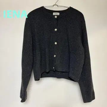 IENA 다크 그레이 버튼 가디건