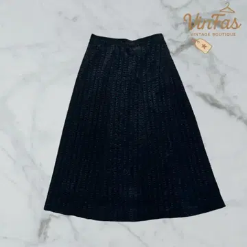 벨로아 A라인 스커트 블랙 플레어 M 상당 블랙 심플
