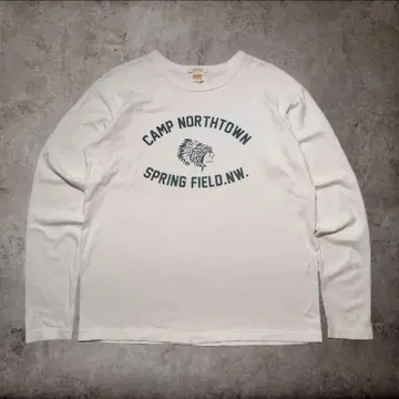 [ 새상품급 ] BARNS 반스 CAMP NORTHTOWN 롱T 크림 L