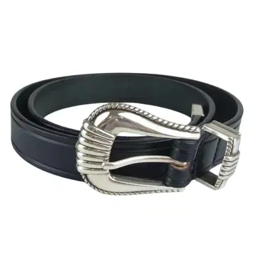 Tory leather: 3piece silver buckle