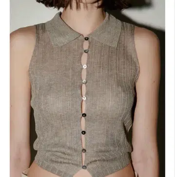 louren / front button knit tops