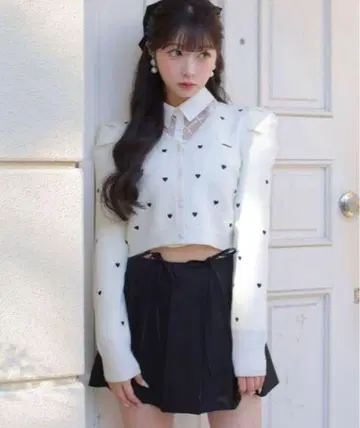 mmeeme 엠메엠메 엠미에메 가디건 하트